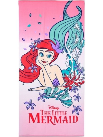 A kis hableány rózsaszín strandtörölköző