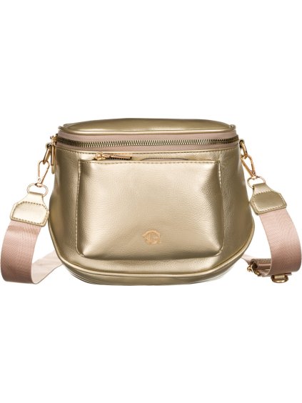 Rovicky arany színű crossbody táska levehető pénztárcával