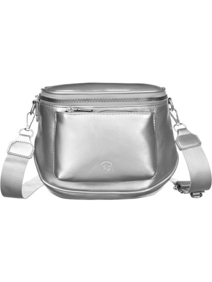 Rovicky ezüst színű crossbody táska levehető pénztárcával