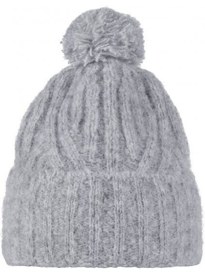 Szürke sapka pom-pommal Buff Nerla Knitted Hat Beanie