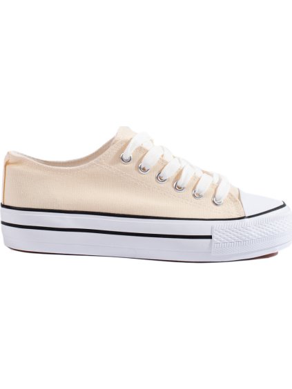 Bézs vászon tornacipő Shelovet