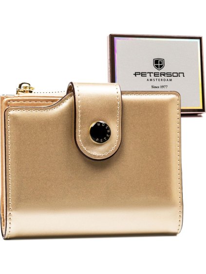 Peterson arany színű közepes méretű pénztárca Y677