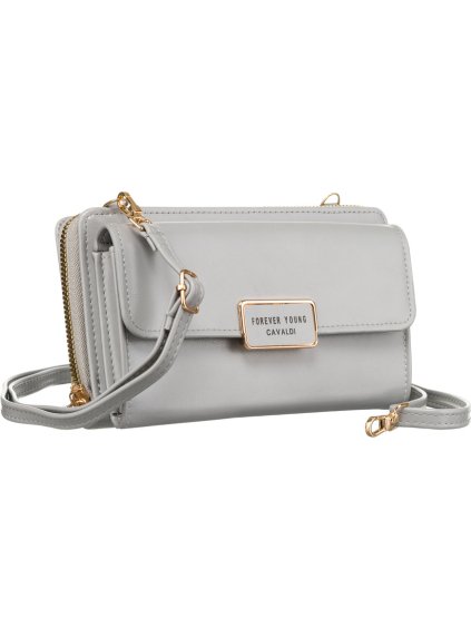 4U Cavaldi szürke nagyméretű pénztárca levehető pánttal M743