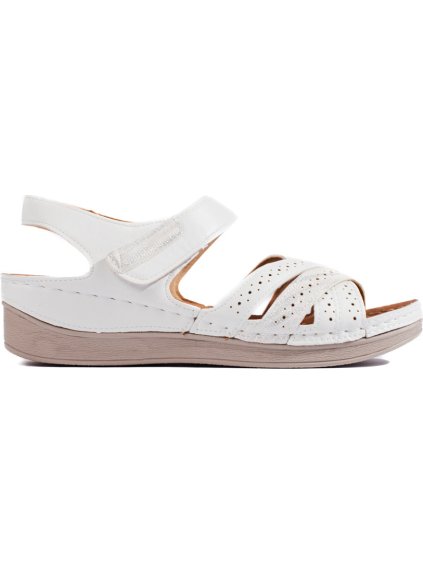 Női fehér tépőzáras szandál