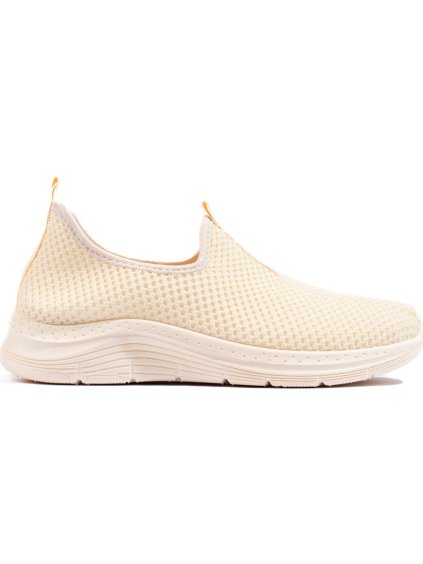 Bézs textil sportcipő