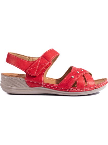 Piros női ékszandál