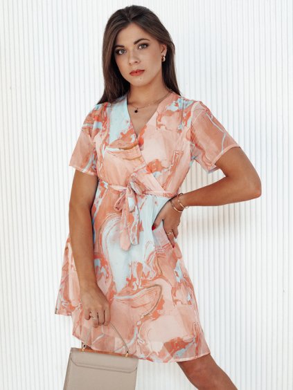 Mintás sárgabarack miniruha CHICLOVE