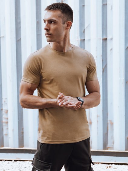 Világosbarna klasszikus férfi póló