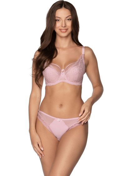 Rózsaszín félig megerősített melltartó Gaia Veronika