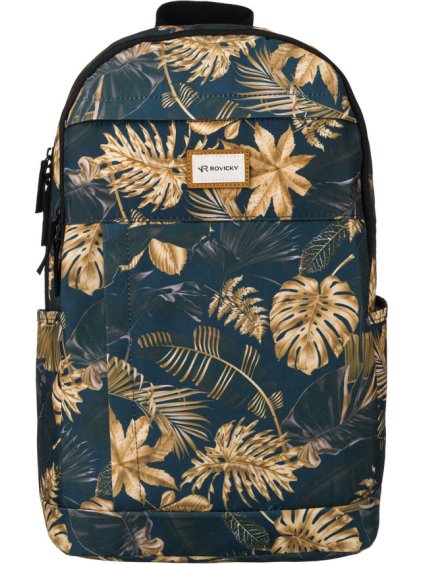 Rovicky sötétkék női hátizsák arany mintával