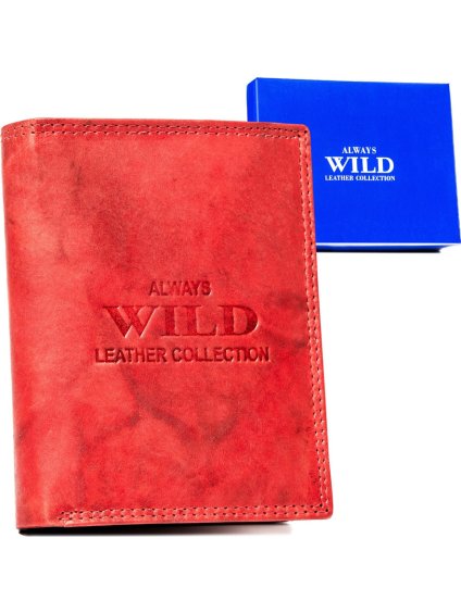 Always Wild piros férfi pénztárca zár nélkül A260