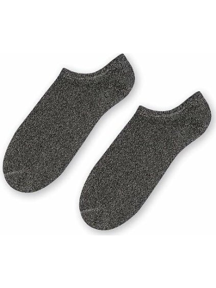 Fekete-ezüst női bambusz zokni Art.100