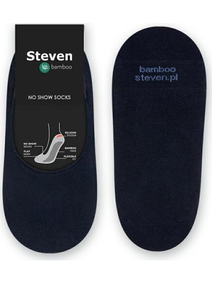 Sötétkék férfi bambusz bokazokni Art.036