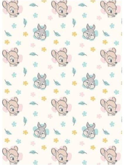 Fehér lány takaró Disney mintákkal - Bambi