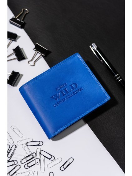 Always Wild kék stílusos bőr pénztárca A239