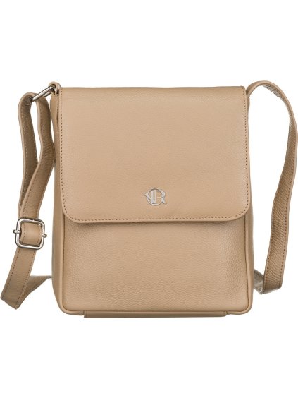 Rovicky bézs színű női bőr messenger táska