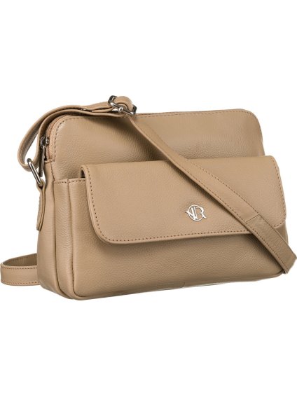 Rovicky bézs színű crossbody táska ezüst díszítéssel