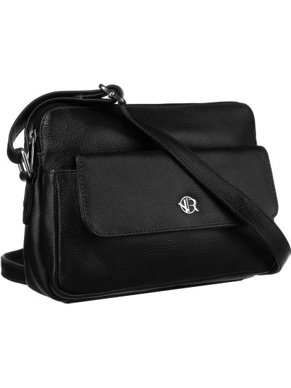 Rovicky fekete crossbody táska ezüst díszítéssel