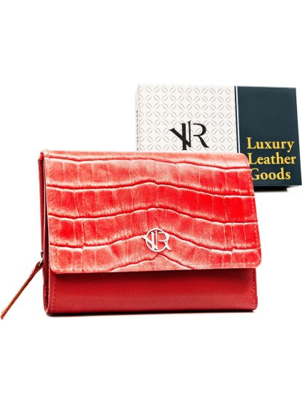 Rovicky piros patentos bőr pénztárca V316