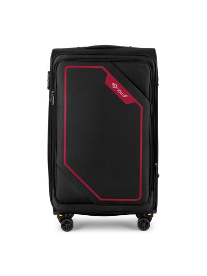 SOLIER fekete textil bőrönd M méretű SOFTFLEX