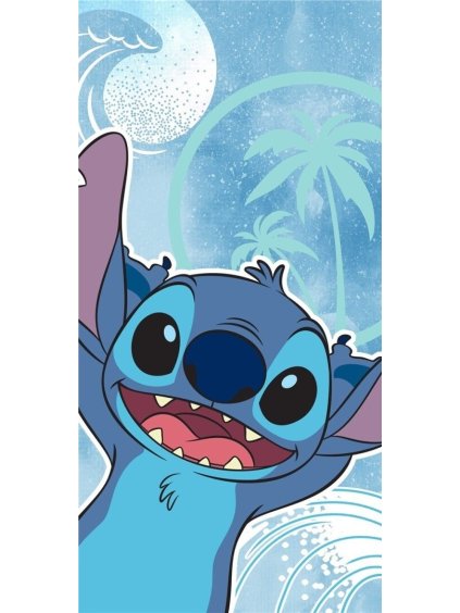 Világoskék gyermek törölköző Lilo and Stitch