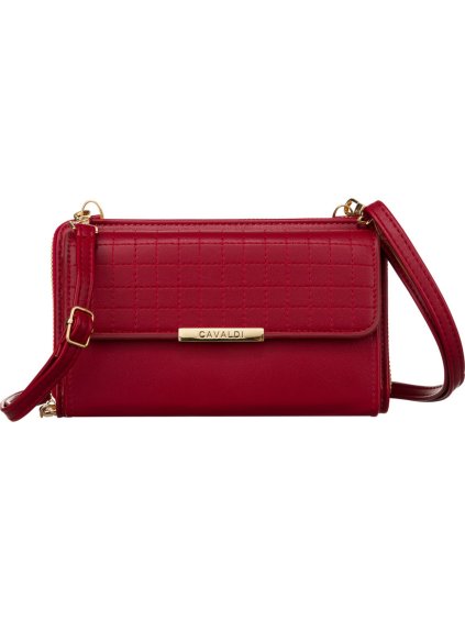 4U Cavaldi bordó steppelt nagy pénztárca levehető pánttal M833