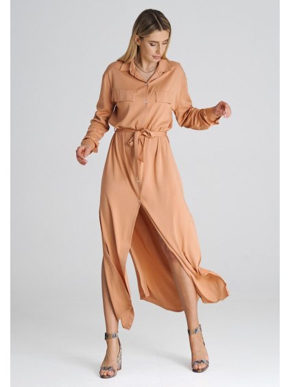 Sárgabarack ing maxi ruha