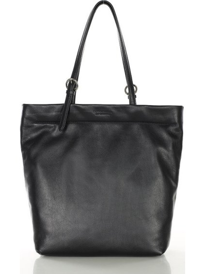 MARCO MAZZINI Fekete női bőr shopper kézitáska