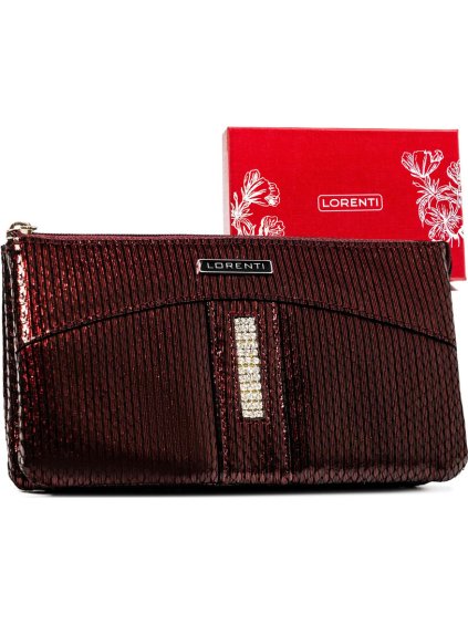 Lorenti bordó nagy pénztárca cirkóniákkal S313