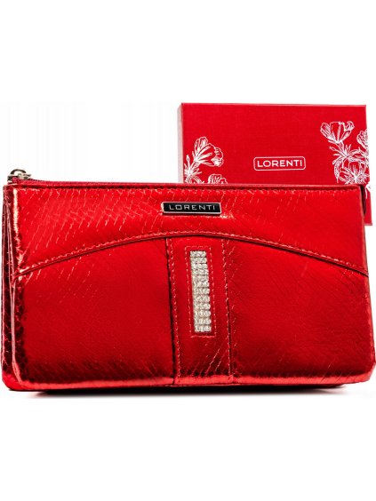 Lorenti piros nagyméretű pénztárca cirkóniákkal S306