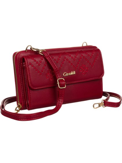 4U Cavaldi bordó  pénztárca pánttal és finom mintával M789