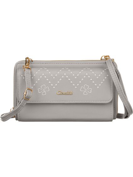 4U Cavaldi szürke pénztárca pánttal és finom mintával M786