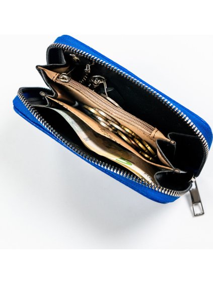 4U Cavaldi kék texturált pénztárca  M784