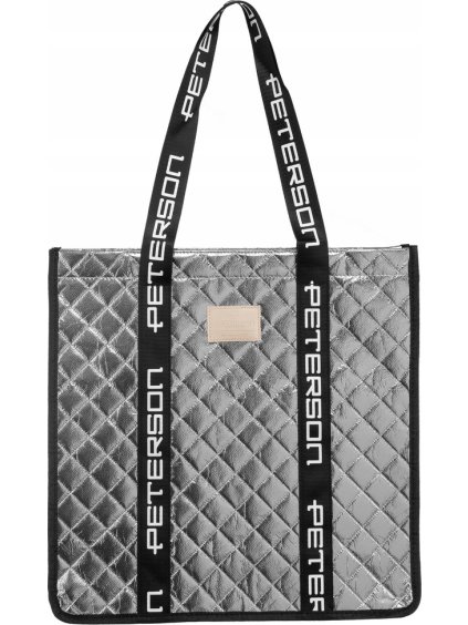 Peterson ezüst színű szintetikus szövet nagy táska