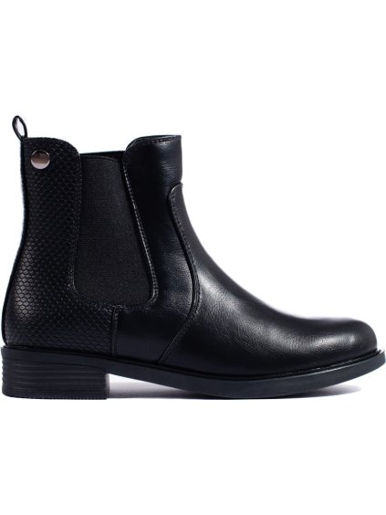 Fekete női chelsea bokacsizma