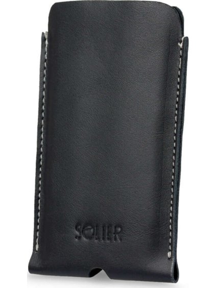 SOLIER Fekete matt bőr telefontok iPhone 11