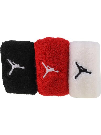 Színes Jordan Terry Hari Ties hajgumik - fehér/fekete/piros (Méret ONE SIZE)