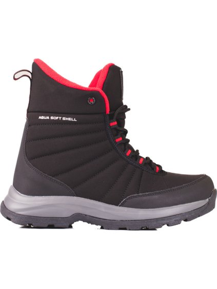 Fekete-piros női vízálló túrabakancs