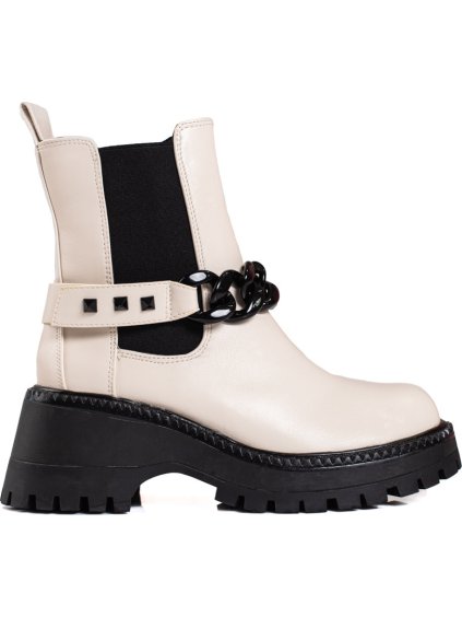 Bézs worker lánccal