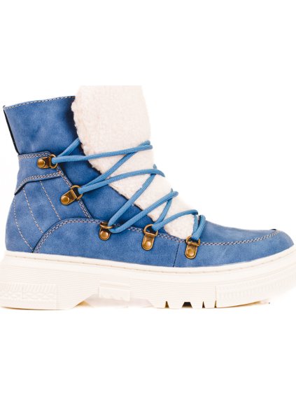Kék női hótaposó Shelovet szőrmével