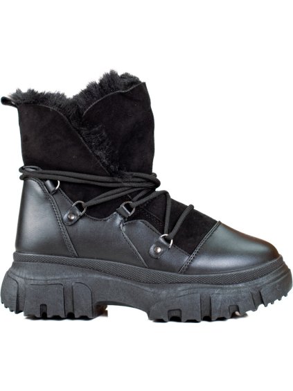 Shelovet  Fekete női hócipő szőrmével