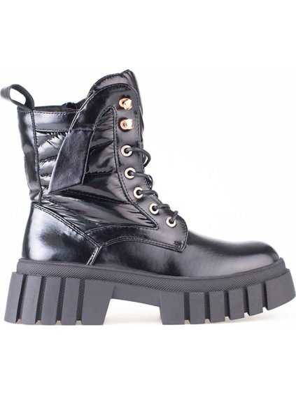 Fekete női cipő vastag talppal