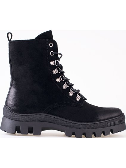 Fekete velúr bokacsizma