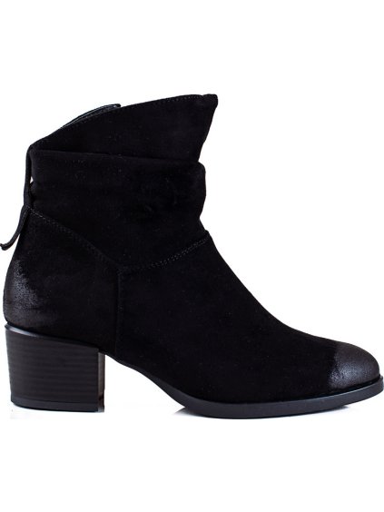 Fekete velúr bokacsizma