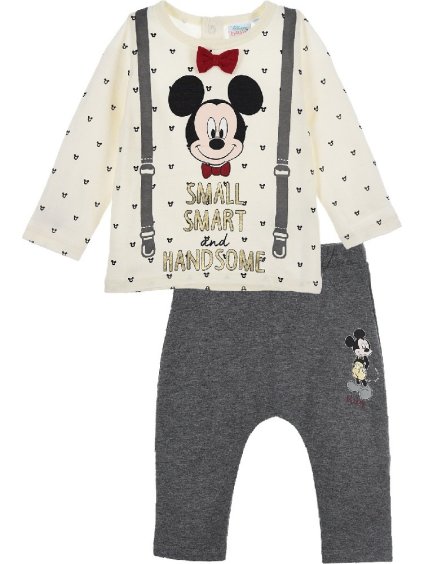 Krémszínű-szürke szett - Mickey Mouse - Small, Smart and Handsome