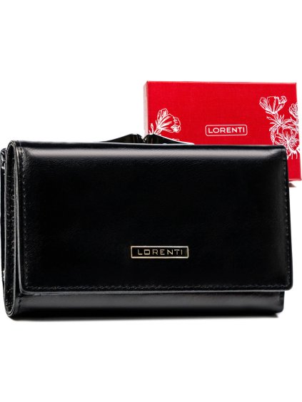 Lorenti fekete sima bőr pénztárca S320