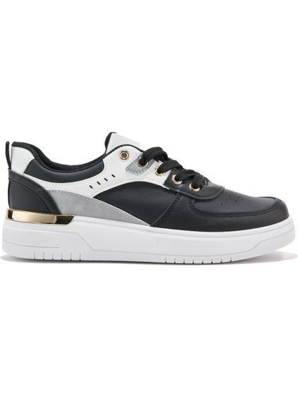 Fekete platformos sportcipő