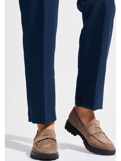 Bézs velúr női mokaszin