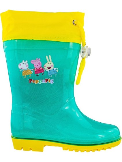 Peppa Pig zöld és sárga lánycsizma