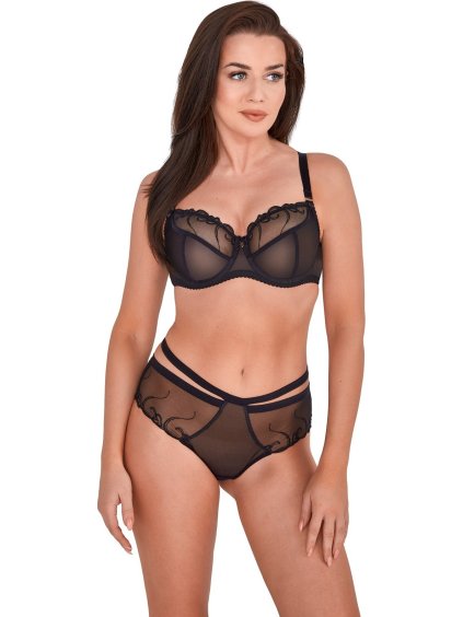 Luxus fekete tüll melltartó Gaia Kira